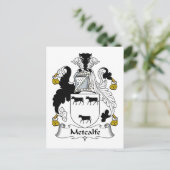 Metcalfe Family Crest Briefkaart (Staand voorkant)