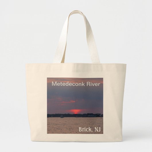 Metedeconk River New Jersey Zonsondergang over het Grote Tote Bag (Voorkant)