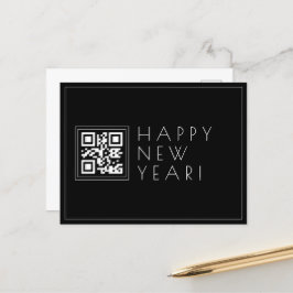 Meteen QR-code maken | Stijlvol Gelukkig Nieuwjaar Briefkaart