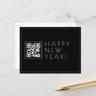 Meteen QR-code maken Stijlvol Gelukkig Nieuwjaar Briefkaart