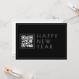 Meteen QR-code maken Stijlvol Gelukkig Nieuwjaar Kaart