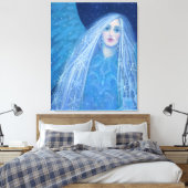 Metelitsa Sneeuwmeisje Snegurochka-kerstengel Canvas Afdruk (Insitu (Slaapkamer))