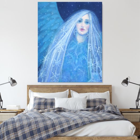 Metelitsa Sneeuwmeisje Snegurochka-kerstengel Canvas Afdruk (Insitu (Slaapkamer))