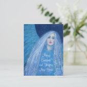 Metelitsa Sneeuwmeisje Snegurochka-kerstengel Feestdagenkaart (Staand voorkant)