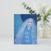 Metelitsa Sneeuwmeisje Snegurochka-kerstengel Feestdagenkaart (Staand voorkant)