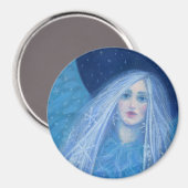 Metelitsa Sneeuwmeisje Snegurochka-kerstengel Magneet (Voorkant / Achterkant)