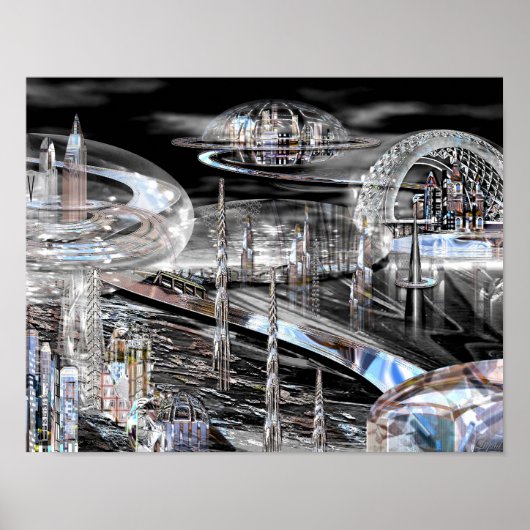 Metempirics Futuristic City Print (Voorkant)