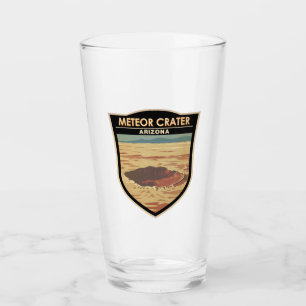 Meteor Crater Arizona Travel Art Vintage Glas
