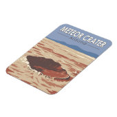 Meteor Crater Arizona Travel Art Vintage Magneet (Linkerzijde)
