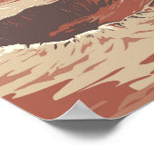 Meteor Crater Arizona Travel Art Vintage Poster (Hoek)