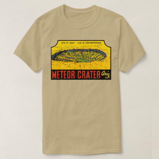 Meteor Crater Arizona Vintage Travel T-shirt (Design voorkant)