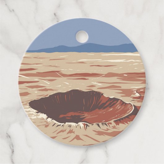 Meteor Crater Bedankjes Labels (Voorkant)
