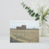 Meteor Crater Natural Landmark Exit Sign Briefkaart (Staand voorkant)