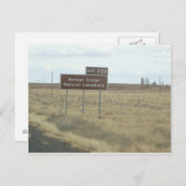 Meteor Crater Natural Landmark Exit Sign Briefkaart (Voorkant / Achterkant)
