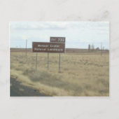 Meteor Crater Natural Landmark Exit Sign Briefkaart (Voorkant)