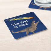 Meteor Dinosaur End is bijna een ramp Kartonnen Onderzetters (Schuin)