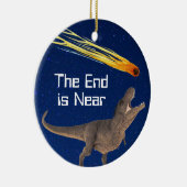 Meteor Dinosaur End is bijna een ramp Keramisch Ornament (Rechts)