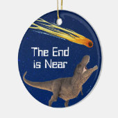 Meteor Dinosaur End is bijna een ramp Keramisch Ornament (Links)