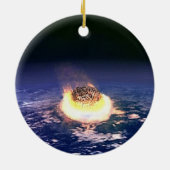Meteor Dinosaur End is bijna een ramp Keramisch Ornament (Achterkant)