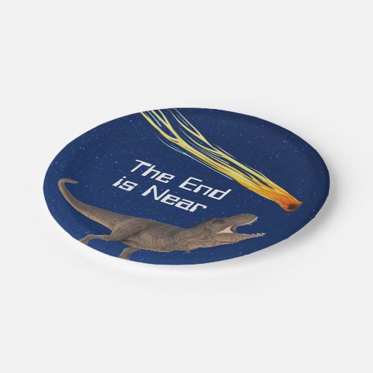 Meteor Dinosaur End is bijna een ramp Papieren Bordje (Gekanteld)