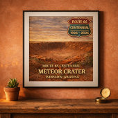 Meteor Krater Arizona Route 66 Poster