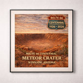 Meteor Krater Arizona Route 66 Poster