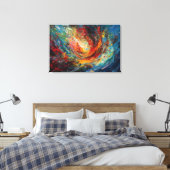 Meteor on course canvas afdruk (Insitu (Slaapkamer))