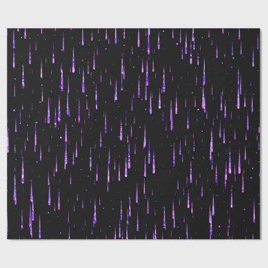 Meteor Rain - Paars Cadeaupapier (Vlak)