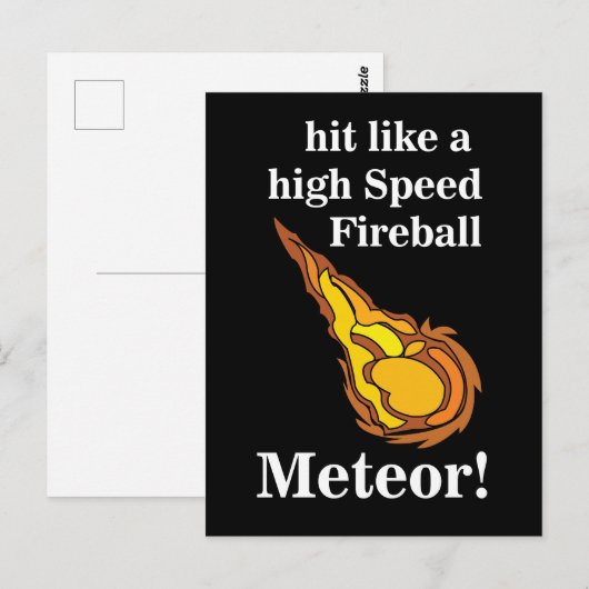 Meteor Shooting Star Fireball Meteor Briefkaart (Voorkant / Achterkant)