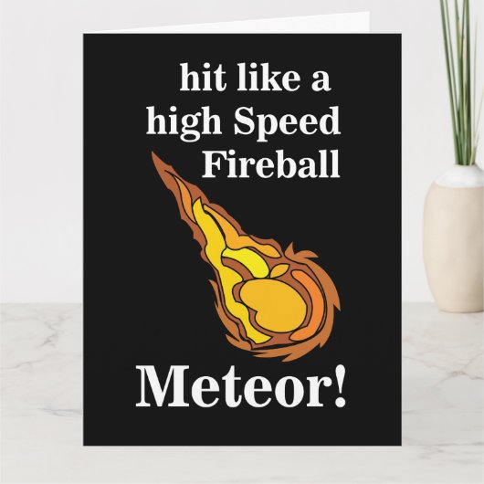 Meteor Shooting Star Fireball Meteor Kaart (Voorkant)