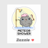 Meteor Shower Funny Science Pun Sticker (Vel)