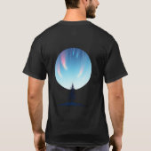 Meteor Shower Night Sky Pine Tree Circle Art T-shirt (Achterkant)