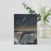 Meteor Storm over Niagara Herfsten, ca. 1833 Brief Briefkaart (Staand voorkant)