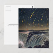 Meteor Storm over Niagara Herfsten, ca. 1833 Brief Briefkaart (Voorkant / Achterkant)