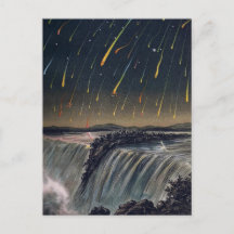 Meteor Storm over Niagara Herfsten, ca. 1833 Brief