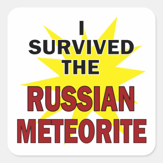 Meteor Survivor Vierkante Sticker (Voorkant)