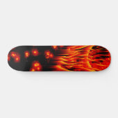 Meteor & vuurbal vlammen skateboard (Horizontaal)