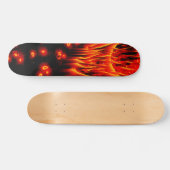 Meteor & vuurbal vlammen skateboard (Horizontaal)