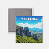 Meteora Griekenland Magneet (Voorkant / Achterkant)