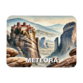Meteora Griekenland Reislandschap vintage Magneet (Horizontaal)