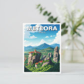 Meteora Griekenland Reizen Briefkaart (Staand voorkant)