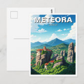 Meteora Griekenland Reizen Briefkaart (Voorkant / Achterkant)
