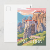Meteora Griekenland Reizen Briefkaart (Voorkant / Achterkant)