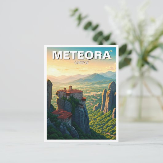 Meteora Griekenland Reizen Briefkaart (Staand voorkant)