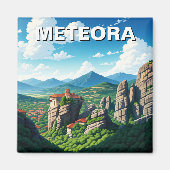 Meteora Griekenland Reizen Magneet (Voorkant)