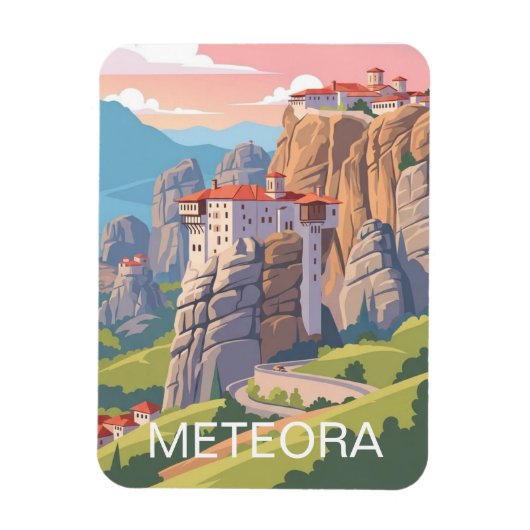 Meteora Griekenland Reizen Magneet (Verticaal)