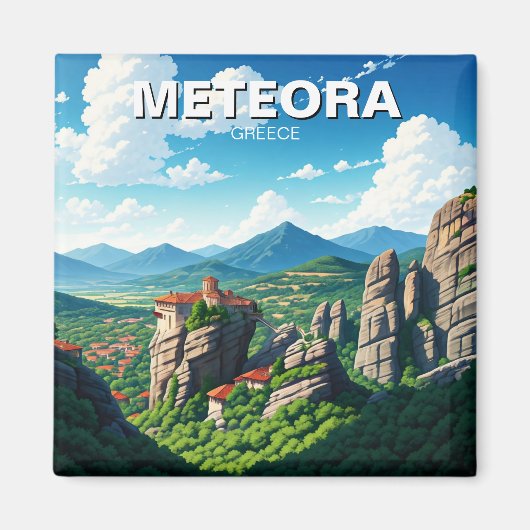 Meteora Griekenland reizen Magneet (Voorkant)