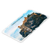 Meteora Griekenland Waterverf Reizen Magneet (Linkerzijde)