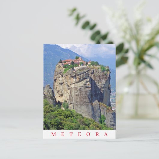 Meteora klooster uitzicht ansichtkaart briefkaart (Staand voorkant)