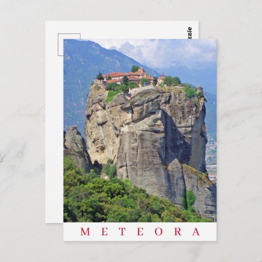 Meteora klooster uitzicht ansichtkaart briefkaart (Voorkant / Achterkant)
